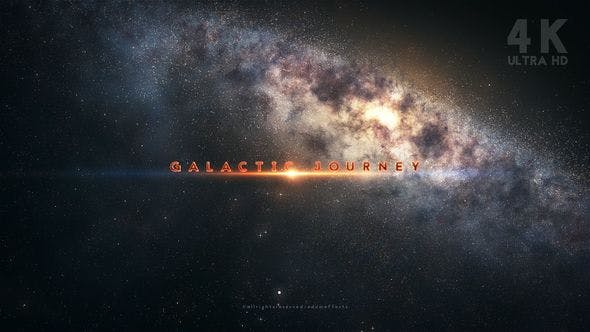 AE模板-宇宙银河星系文字标题宣传片头 Galactic Journey Title Sequence