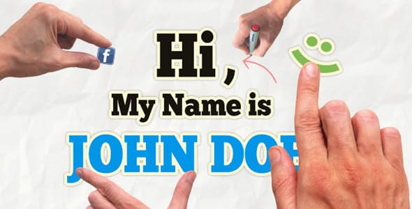 AE模板-简单手势解说标题排版动画片头 Simple Explainer