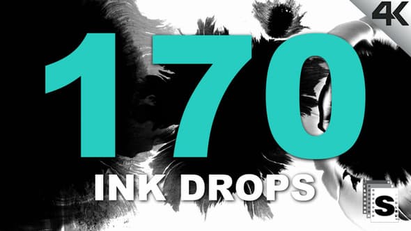 视频素材-170个水墨滴落晕开扩散动画4K视频素材 Ink-图片1