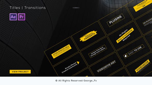 AE模板+PR预设 运动文字标题动画 Motion Elements Pack