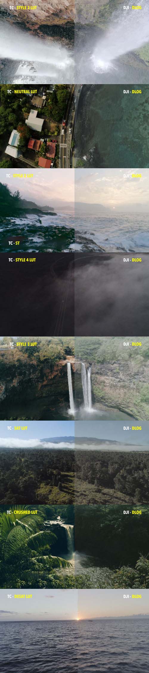 10个DLog航拍视频调色LUTS预设(FCPX/达芬奇/AE/Pr/PS等)-图片2