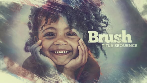 AE模板-复古笔刷遮罩文字标题开场 Opening Titles