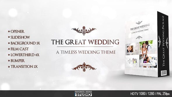 AE模板-婚礼包照片相册包装展示 The Great Wedding Pack
