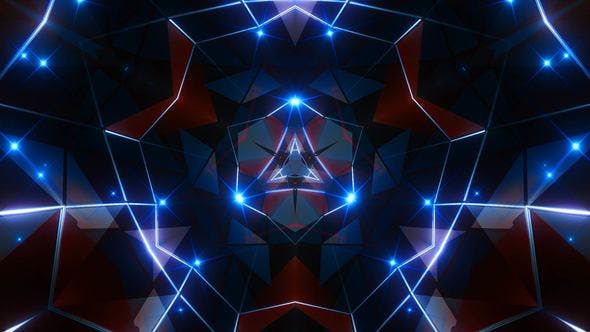 科技感太空万花筒分形大屏幕VJ视频素材