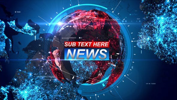 AE模板-新闻电视栏目包装片头Breaking News