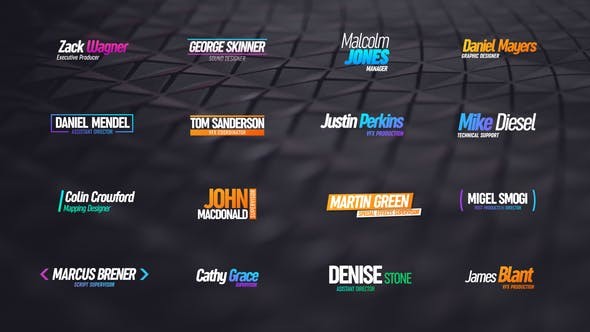 AE模板-时尚渐变标题字幕条动画 Lower Third Titles