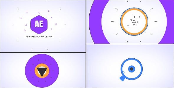 AE模板-MG图形 logo动画Shape Logo Opener – Hexa