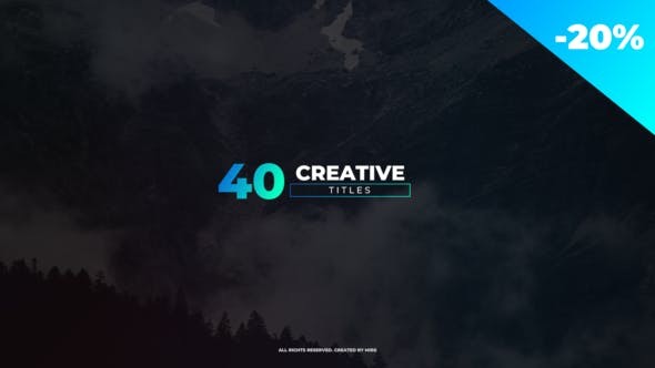 AE模板-40组创意文字标题排版动画Creative Titles