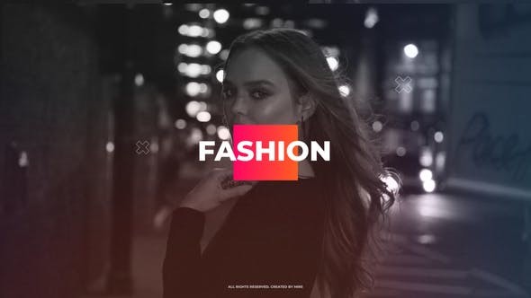 PR模板-动感时尚标题排版幻灯片开场Dynamic Fashion Promo