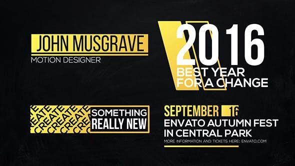 AE模板-20组文本标题排版动画Minimal 20