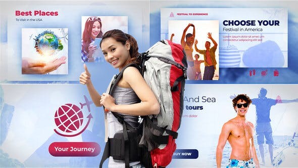 AE模板-夏季旅行视频包装片头Trip and Travel Tour Firm