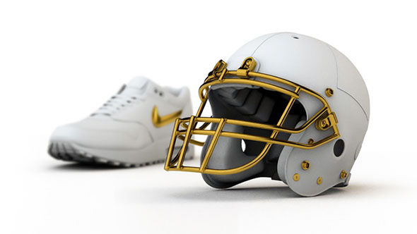 MoGraph效果器制作橄榄球头盔变鞋C4D教程