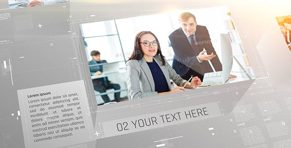 AE模板-简洁商务科技感企业宣传片头 Clean Business Promo