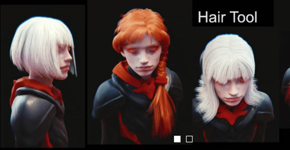 Blender头发制作生成插件 Hair Tool v4.4 + Library