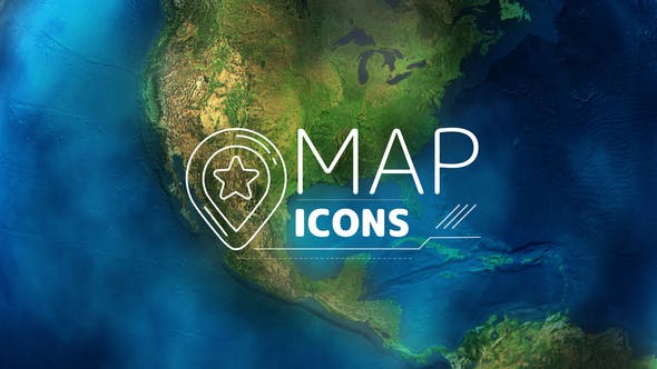 AE模板-地图图标天气预报ICON动画 Map & Weather Forecast Icons