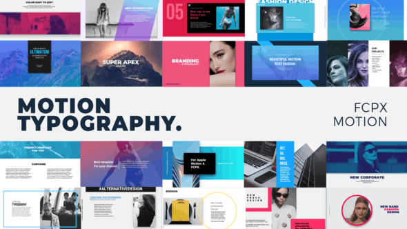 FCPX插件-20种场景视频包装设计文字标题排版动画