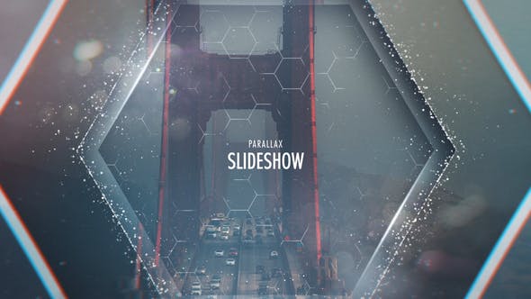AE模板-六角形空间感视差图片开场 Parallax Slideshow