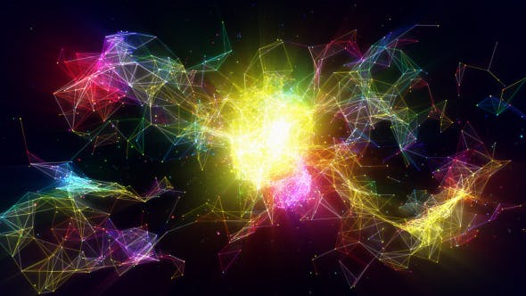 AE模板-缓慢抽象点线能量Logo动画 Plexus Energy Logo Reveal