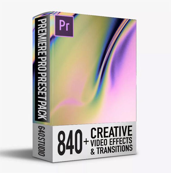 PR模板-840种扭曲切割光效缩放抖动Premiere视频转场动画