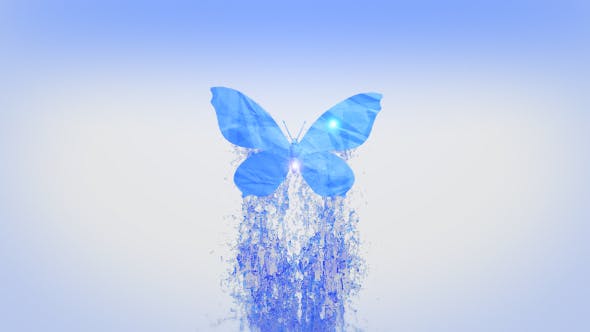 AE模板-多彩优雅液体蝴蝶飞舞Logo动画 Splashing Butterfly Logo Reveal