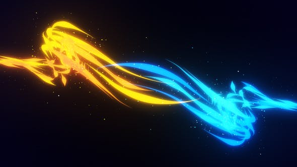 AE模板-火焰光线拖尾Logo动画 Swirling Trail Logo Reveal