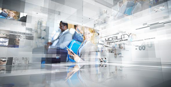 AE模板-科技感空间企业宣传图片视频开场 Techno World