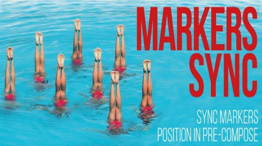图层标记点继承AE脚本 Aescripts Markers Sync v1.2