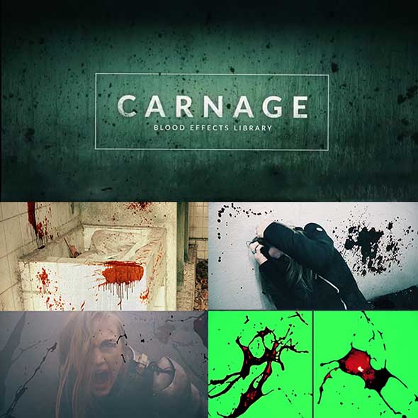 294个实拍血液喷血溅流血血迹绿幕合成4K特效视频素材