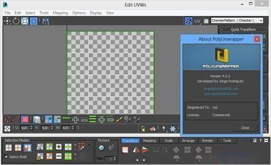 UV贴图修改3DS MAX插件破解版 PolyUnwrapper v4.3.3 for 3ds Max 2010 – 2020