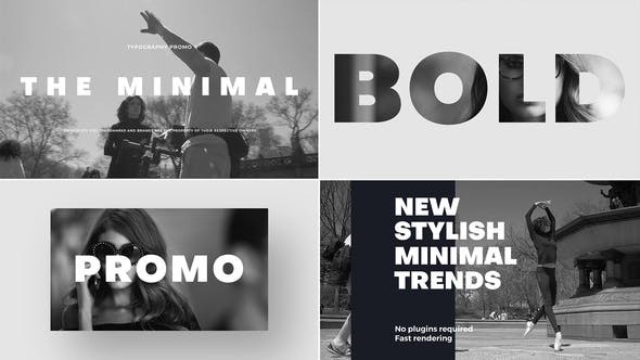 AE模板-时尚快速节奏感文字标题排版开场片头Typo Opener