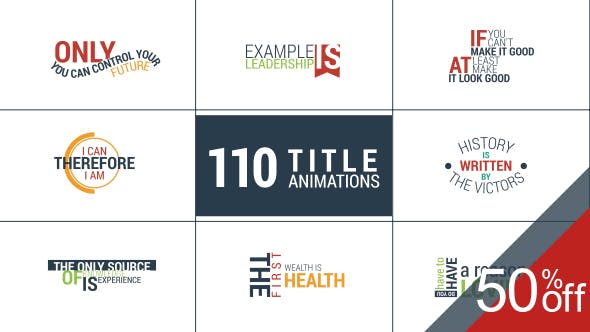 AE模板-110动态文字标题排版动画110 Title Animations