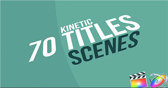 FCPX插件-70个动感时尚文字排版标题动画预设