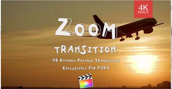 FCPX插件-94种4K动感冲击聚焦扭曲翻转旋转移动视频转场预设