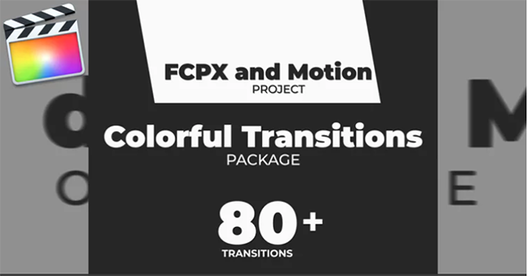 FCPX插件-80组简单图形视频转场预设