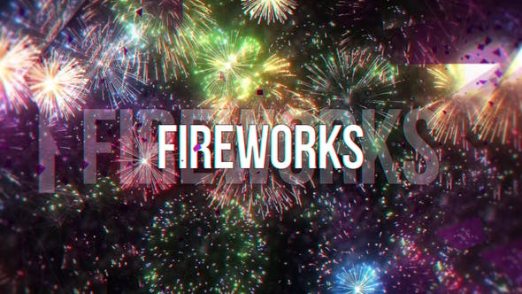 AE模板-庆祝活动烟花背景文字标题开场 Fireworks