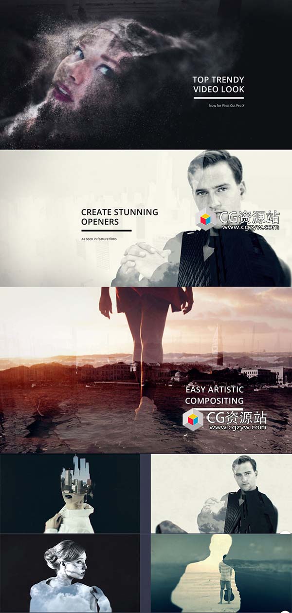 FCPX插件-多重曝光视频叠加特效预设 mDoubleExposure+使用教程-图片2