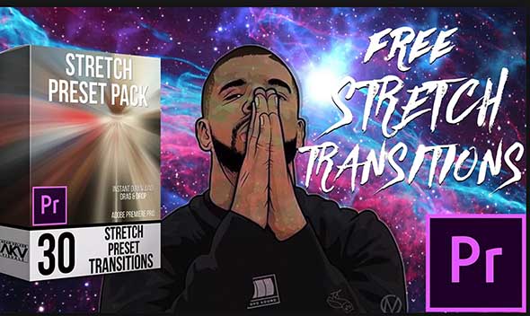 PR预设-30个拉伸弹性辉光视频转场预设包