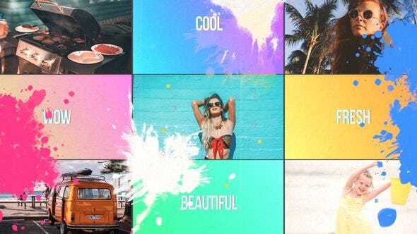 FCPX插件-夏天时尚清新视频幻灯片开场 Summer Slideshow Opener