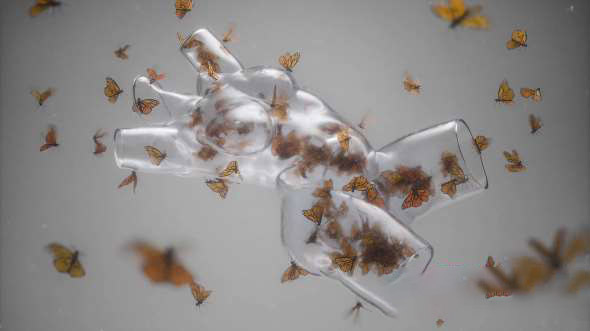 C4D+ZBrush蝴蝶玻璃场景制作教程 UNHIDE School – Butterflies Inside