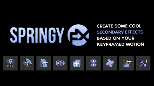 AE脚本-弹性运动图形学脚本 Aescripts SPRINGY FX v1.0.1 + 使用教程