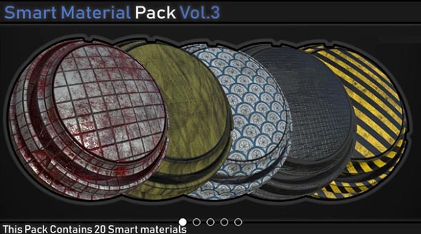 Substance Painter 2018智能材质包Gumroad Smart Material Pack Vol. 3