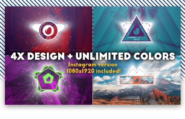 AE模板-音频可视化音乐波形节奏跳动音乐均衡器动画