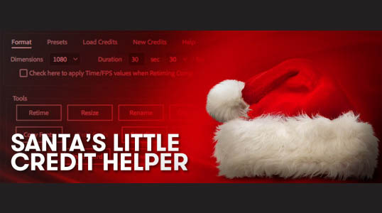 人员信息字幕介绍AE脚本 Aescripts Santa’s Little Credit Helper v1.1 + 使用教程