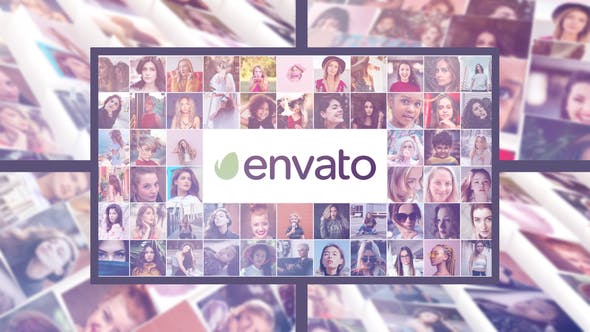 AE模板-三维立方体翻转照片墙logo动画 3D Cubes Logo Opener