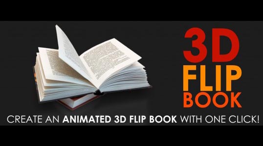 一键生成书本翻页动画效果AE脚本 Aescripts 3D Flip Book v1.4.1