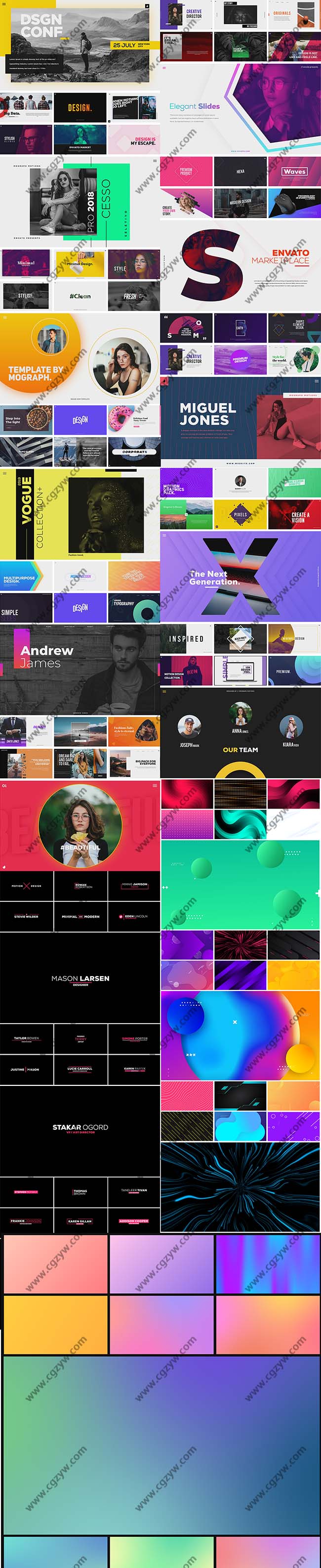 AE模板-330组社交媒体广告封面文字标题排版背景转场图形动画工具包V2-图片2