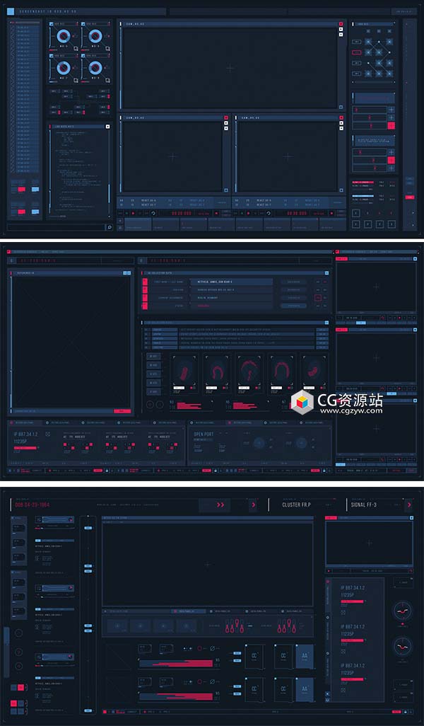 AE模板+AI-科技感HUD屏幕界面元素动画-图片2