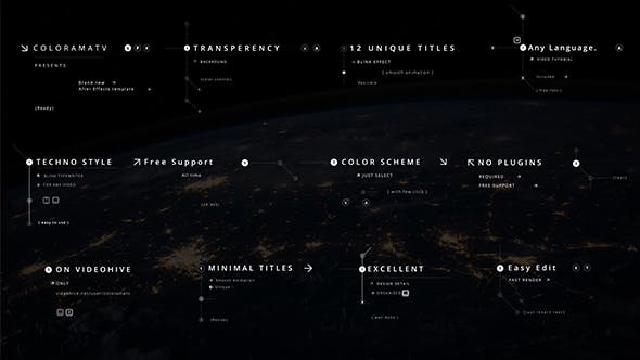 AE模板-科技感闪烁故障文字标题动画 Blink Titles