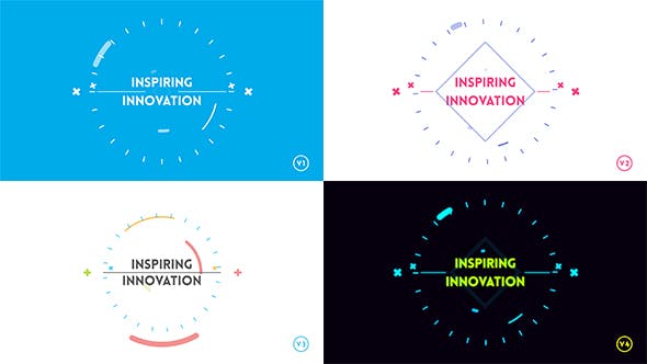 AE模板-扁平化线条图形logo动画 Elegant Logo Reveal