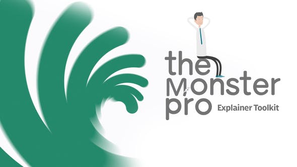 AE模板-卡通人物解说动画MG片头 The Monster Pro Explainer Toolkit